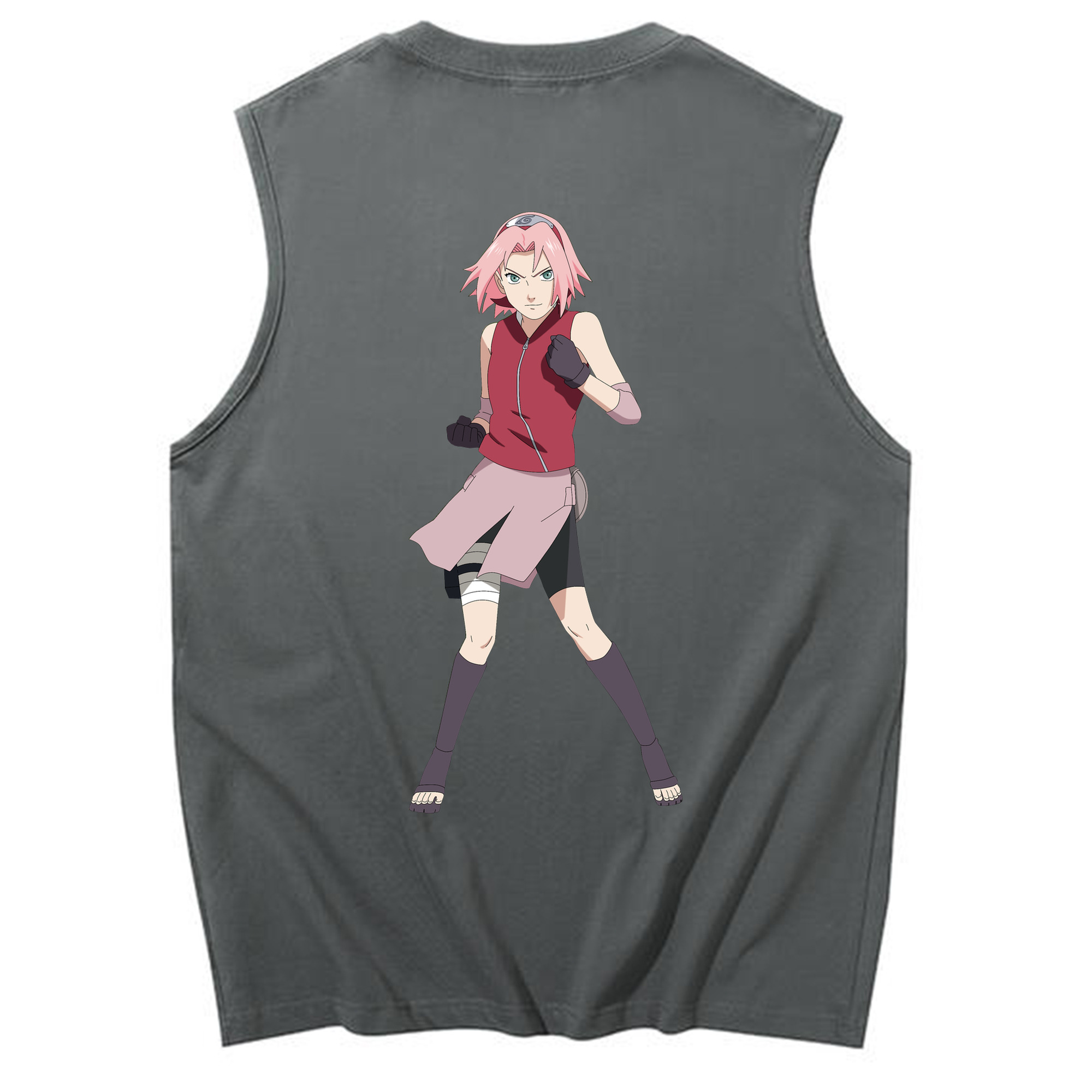 （画像用） NARUTO -ナルト- 春野サクラ Haruno Sakura コットン100％タンクトップ（背面プリント）
